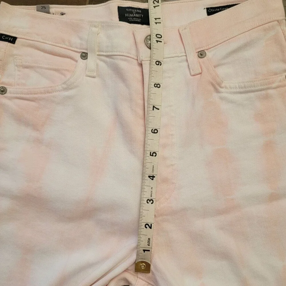 Citizens of Humanity Olivia Jeans Womens 25 Crop High Rise Slim Casual